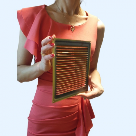 200х200 золото Решётка металлическая без бортика