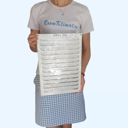 РМ 250х350 белая Решётка вентиляционная металлическая