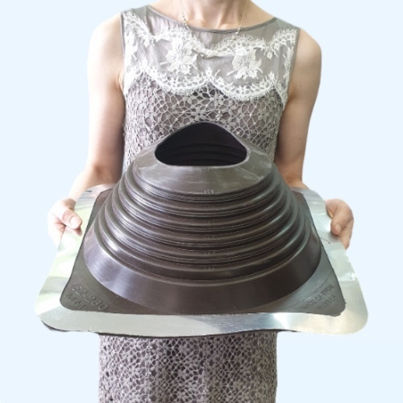 Манжета кровельная прямая коричневая №7 EPDM (152-280 мм)