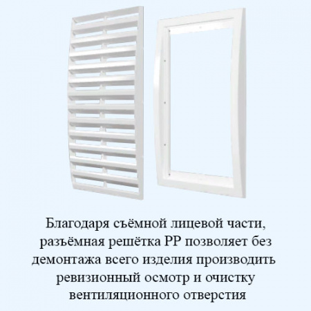 1825РР ERA Решетка вентиляционная РР разъемная 180х250 пластик