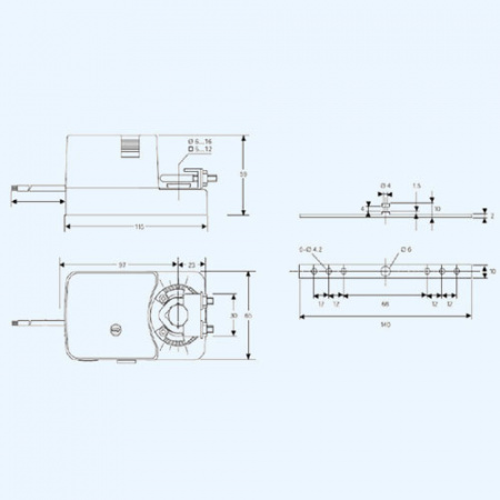 DA02N24 Lufberg Электропривод без пружинного возврата