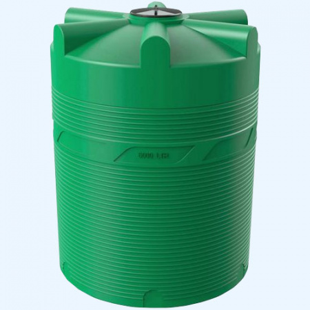 V 6000 зелёный Полимер цилиндрический вертикальный пластиковый бак емкость для воды