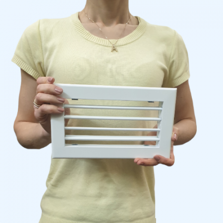 1WA 200*100 Shuft алюминиевая настенная однорядная решетка с регулируемыми жалюзи