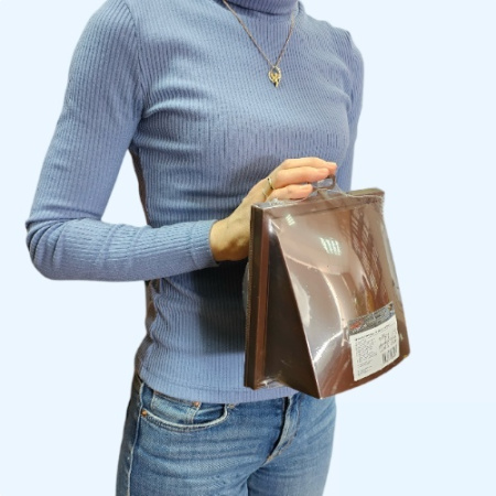 1919К15.16ФВ Выход стенной КФВ фланец D150/160 обр.клапан 190х190 ASA Brown (коричневый) ERA STREETLINE