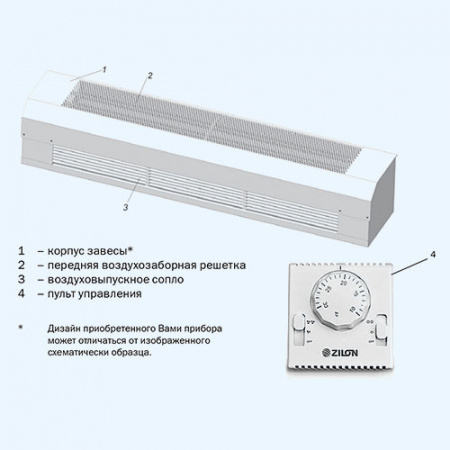 ZVV-2E36HP Заслон ZILON Электрическая тепловая завеса