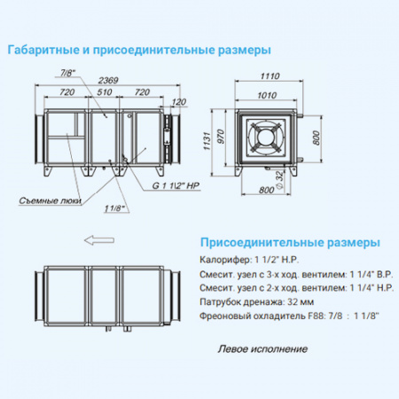 10000 Aqua F EB Breezart Приточная установка с фреоновым охладителем (без стоимости с/у)