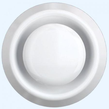 12,5DVLR ERA Анемостат DVLR фланец D125 стопорное кольцо регулируемый D185 пластик