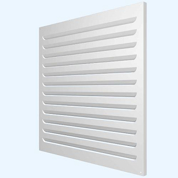 Решетка вентиляционная МВР жалюзи 600х600 окрашенная сталь белый ERA