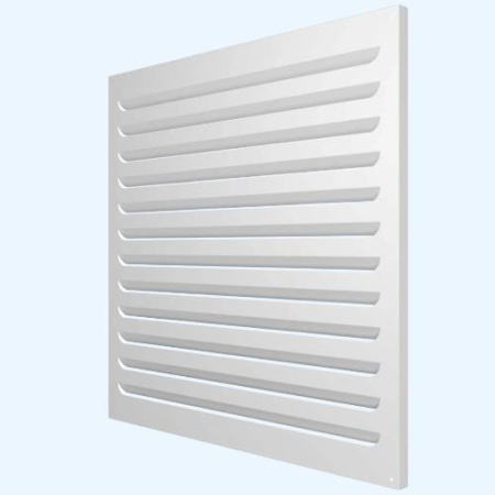 Решетка вентиляционная МВР жалюзи 600х600 окрашенная сталь белый ERA
