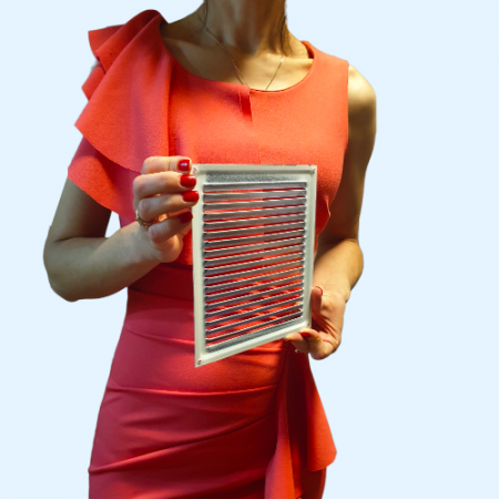 175х175 белая Решётка металлическая без бортика