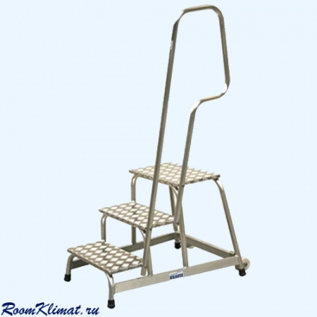 Мобильная передвижная на роликах алюминиевая монтажная подставка Krause 3 ступени (805089)