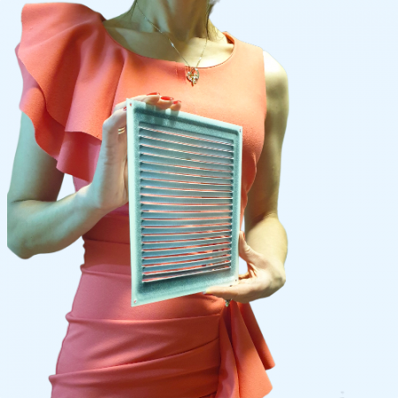 200х200 белая Решётка металлическая без бортика