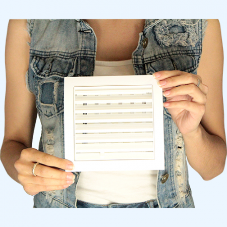 Europlast N10R белая Вентиляционная пластиковая решетка