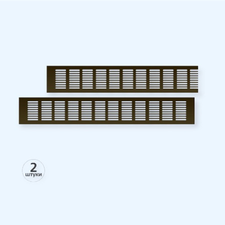 80х500 бронза 2 штуки Благовест Вентиляционная решетка
