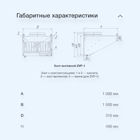 ZVP-1-1-1000*1500-400-100/315-1-оц.-0.9-н-с/ф-L Неватом Зонт