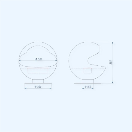 BFP/F-55 Sphere Firelight Биокамин напольный
