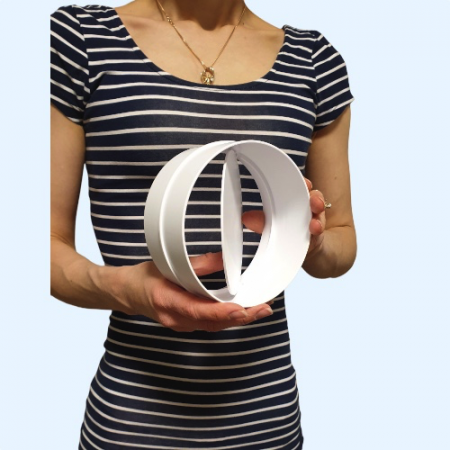 12,5СКПО ERA Соединитель СКПО D125 обр.клапан пластик