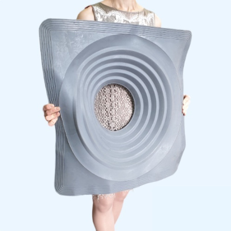 Манжета кровельная прямая из термостойкой EPDMп резины серая № 9 (254-502 мм)