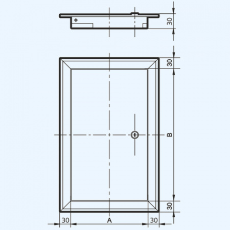 ЛТ4050МЗ ЭРА (ERA) Люк ревизионный ЛТМЗ фланец 400х500 замок 460х560 окраш.сталь EVECS