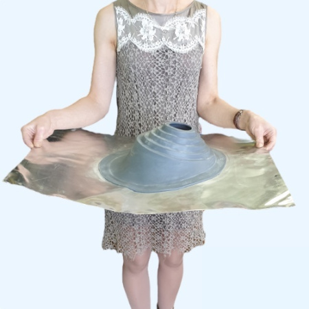 Манжета кровельная угловая из термостойкой резины серая № 1 (75-200 мм) EPDMп