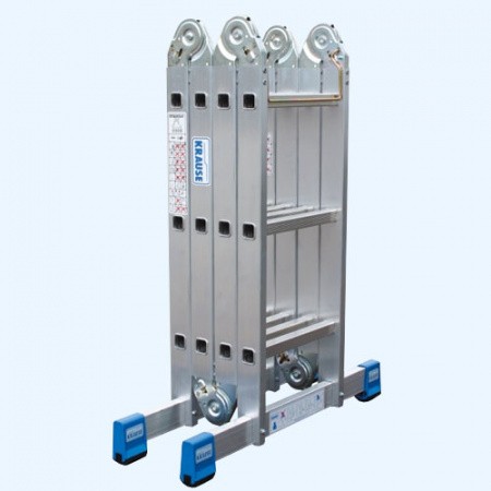 Шарнирная универсальная лестница стремянка трансформер Krause Stabilo 4х3 (123510)