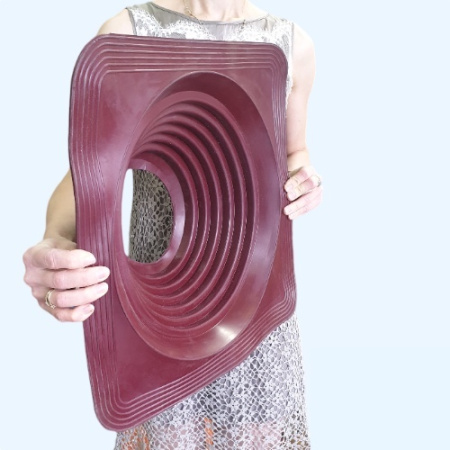 Манжета кровельная прямая из термостойкой EPDMп резины красная №8 (178-330 мм)