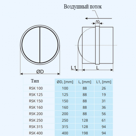 RSK 100 Zilon Обратный клапан