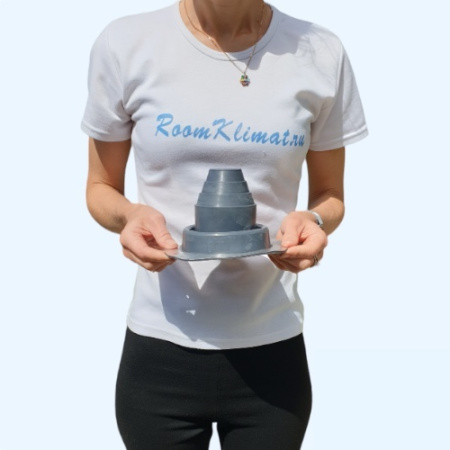 Манжета кровельная прямая №2 серая EPDM (45-75 мм)