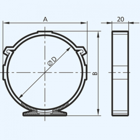 10ДКП ERA Держатель ДКП D100 пластик