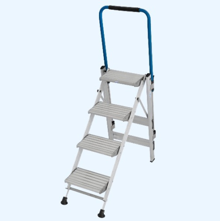 Складной трап с откидным барьером Krause 4 ступени (810533)