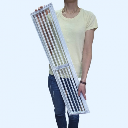 1WA 800*150 Shuft алюминиевая настенная однорядная решетка с регулируемыми жалюзи