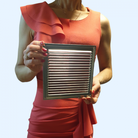 175х175 хром Решётка металлическая без бортика