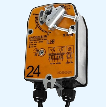 VA03S24S/1м AIRONE Электропривод ON/OFF с возв.пружиной VA03S24S/1м AIRONE Электропривод ON/OFF с возв.пружиной