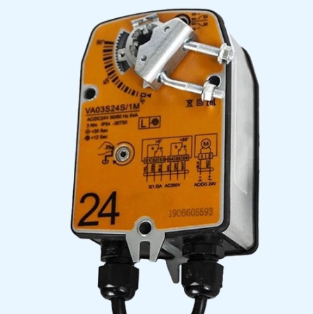 VA03S24S/1м AIRONE Электропривод ON/OFF с возв.пружиной VA03S24S/1м AIRONE Электропривод ON/OFF с возв.пружиной