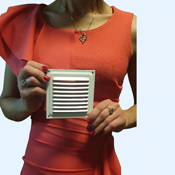 100х100 белая Решётка металлическая без бортика