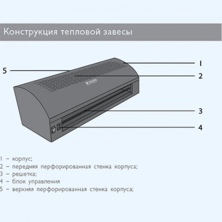 ZVV-0.6E3MG Привратник 2.0 Графит ZILON Электрическая тепловая завеса ZVV-0.6E3MG Привратник 2.0 Графит ZILON Электрическая тепловая завеса