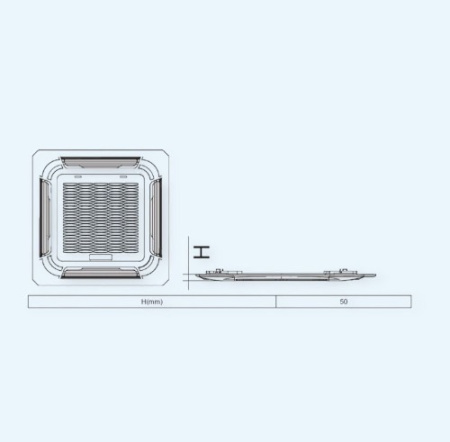 GCKD-400Si 4T General Climate Фанкойл кассетный (2.90, с датчиком и модулем NIM)