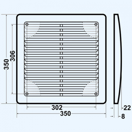3535РРН Решетка вентиляционная РРН разъемная 350х350 ASA Brown (коричневый) ERA STREETLINE