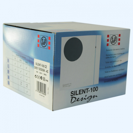 SILENT-100 CZ BLACK DESIGN-4C (черный) Soler&Palau Накладной бытовой вентилятор