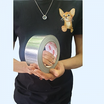 50мм*50м/24 Airone Лента-скотч алюминиевая армированная