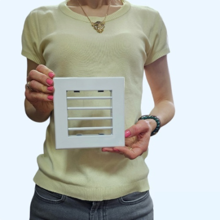 1WA 100*100 Shuft алюминиевая настенная однорядная решетка с регулируемыми жалюзи