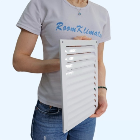 РМ 200х300 белая Решётка вентиляционная металлическая