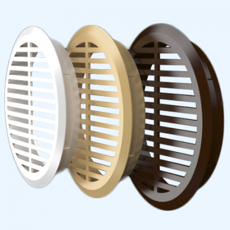 05ДП 1/4 ERA Решетка вентиляционная ДП фланец D45 переточная D50 пластик Brown (коричневый)