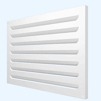 Решетка вентиляционная МВР жалюзи 500х350 окрашенная сталь белый ERA