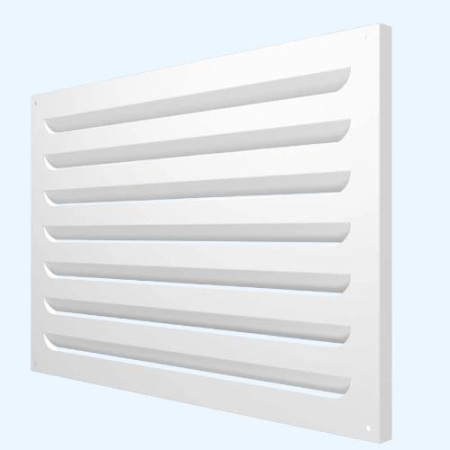 Решетка вентиляционная МВР жалюзи 500х350 окрашенная сталь белый ERA