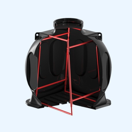 Колодец КС-5 с металлокаркасом и крышкой D 560 мм Полимер