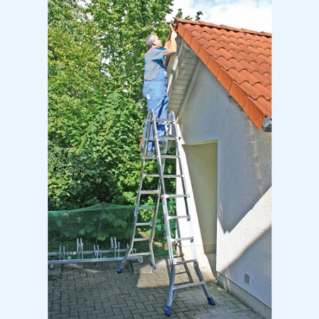 KRAUSE STABILO 4х5 (133960) Шарнирная телескопическая лестница стремянка KRAUSE STABILO 4х5 (133960) Шарнирная телескопическая лестница стремянка