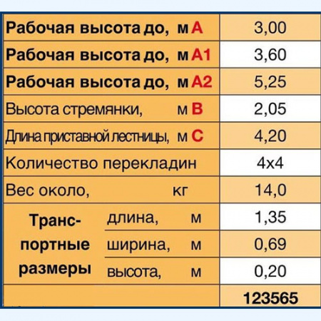KRAUSE STABILO 4х4 (133953) Шарнирная телескопическая лестница стремянка