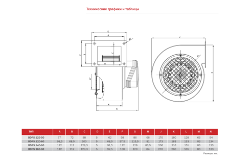 BDRS 125-50 Bahcivan Вентилятор центробежный нагнетательный радиальный