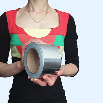 75мм 25мкм 40м Shuft Лента-скотч алюминиевая